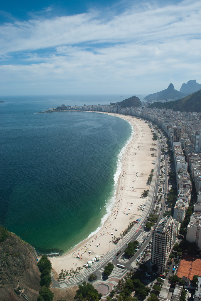 Aerial view of Copacabana Beach by Gustavo Facci